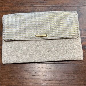 Elegant white and Gold Clutch